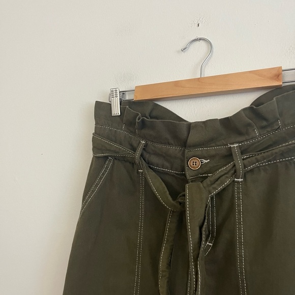 Free People Olive Green Belted Midi Skirt - Picture 6 of 6